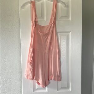 Lucy Love Pink Romper with Wide Straps and Flowing Fit
